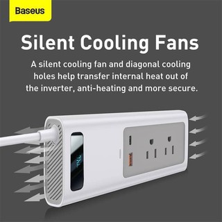 Baseus 150Wอินเวอร์เตอร์Dual Port Charger 12Vรถยนต์สำหรับเครื่องดูดฝุ่นFastชาร์จสำหรับโท