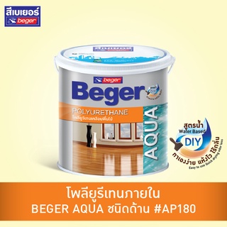 BEGER โพลียูรีเทนภายใน สูตรน้ำ สีใสชนิดด้าน #AP180 ขนาด1/4 GL และ 1 GL