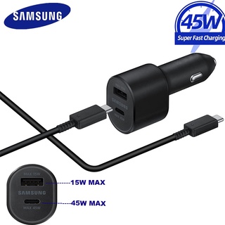 อะแดปเตอร์ชาร์จ USB คู่ 45W 15W สําหรับ Samsung S22 S21 Galaxy Z Fold 2 3 5G S22 S21 Note 20 10+ A90