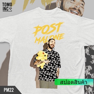 Tshirtคอลูกเรือcrew neckสไตล์สตรีท เสื้อยืด พิมพ์ลาย TOMOINC Post Malone น่ารัก สําหรับผู้ชาย-4XL