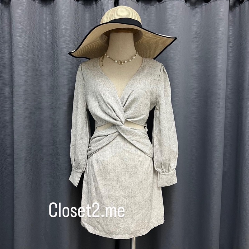 เดรสผ้าชาแนล (มือ1) งานป้าย Sirintra Boutique