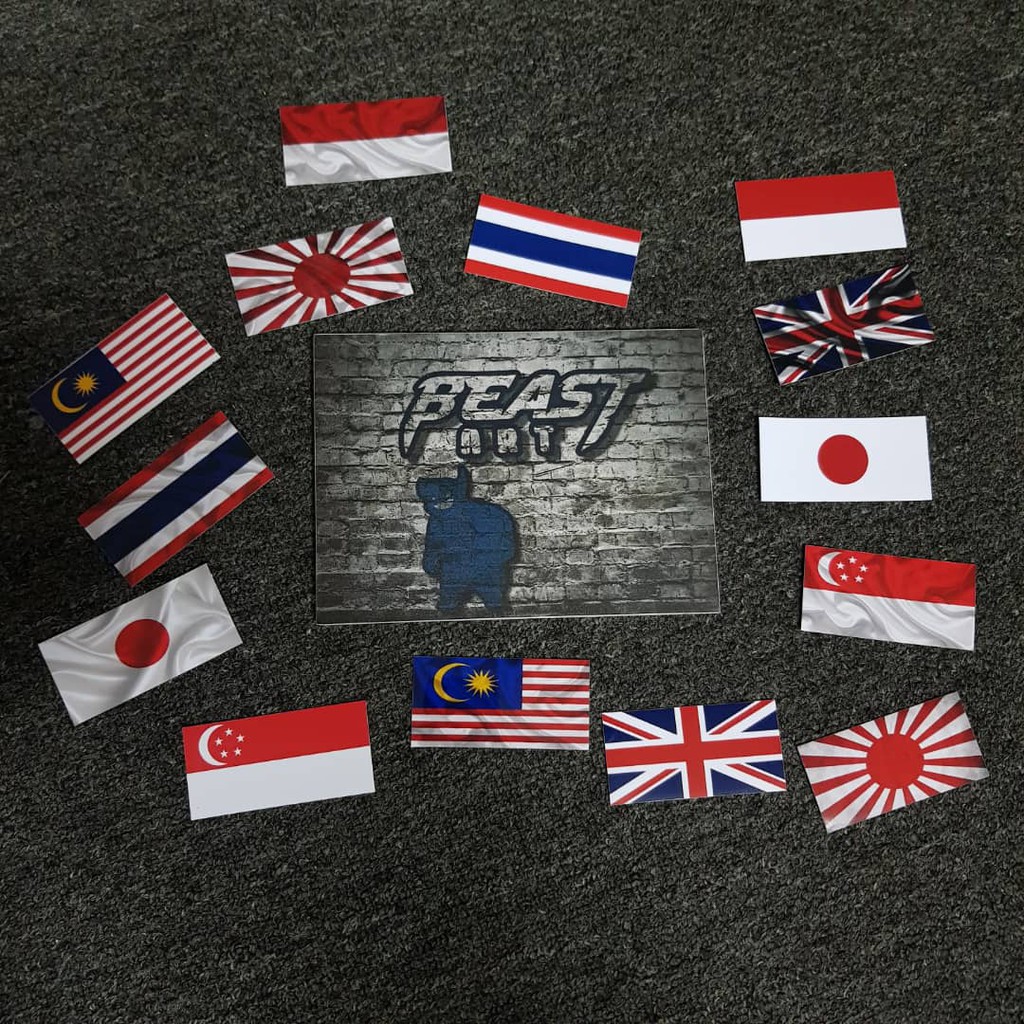 สติ๊กเกอร์ Bendera / Bendera / Bendera / Vietnam / Gaza / Bendera Negeri / Johor / Sabah