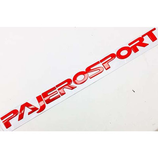 LOGO Pajero Sport 3D ชุปแดง สูง 4 CM. ใหญ่