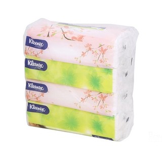 Kleenex กระดาษเช็ดหน้า คลีเน็กซ์ เนเชอรัลซอฟท์ 115 แผ่น แพค 4 ทิชชู่