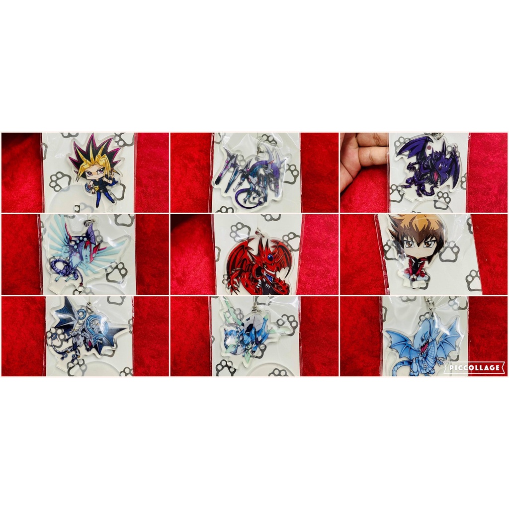[ อุปกรณ์เสริม ] พวงกุญแจสแตนดี้อนิเมะ Yugioh Yugi Osiris Slifer Dragon Blue Eyes เถ้าตาแดง