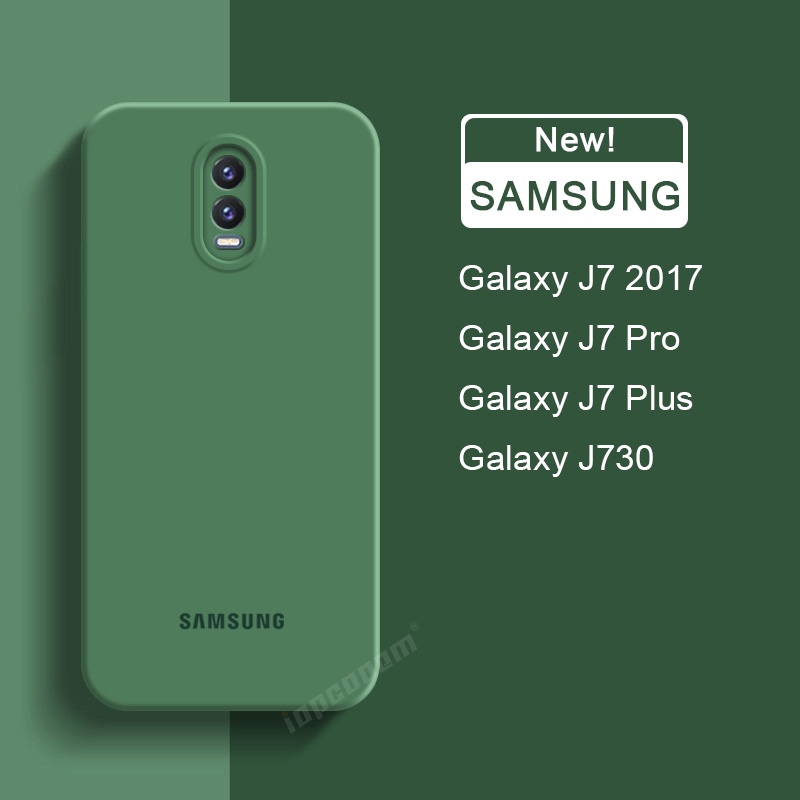 SAMSUNG อัพเกรดใหม่ตัวป้องกันกล้องซิลิโคนเหลวเคสโทรศัพท์samsung Galaxy J7 2017 J730 J710 J700 J7 Pro J7 2016 J5 Pro J530 2015 Originalปกหลังกรณี