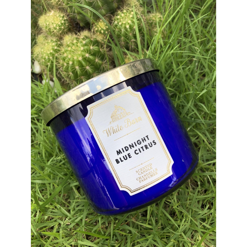 เทล้างสต็อก!!ลดราคาเทียนหอม Bath and body works 3 wick - Midnight blue citrus