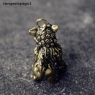 [rangevoyage1] ฟิกเกอร์สิงโตทองแดงบริสุทธิ์ สไตล์โบราณ สีบรอนซ์ สําหรับตกแต่งโต๊ะ 1 ชิ้น