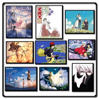 40*50 Cm Diy ภาพวาดสีน้ำมัน ภาพระบายสีตามตัวเลข Painting Paint By Numbers Japanese Cartoon Movie