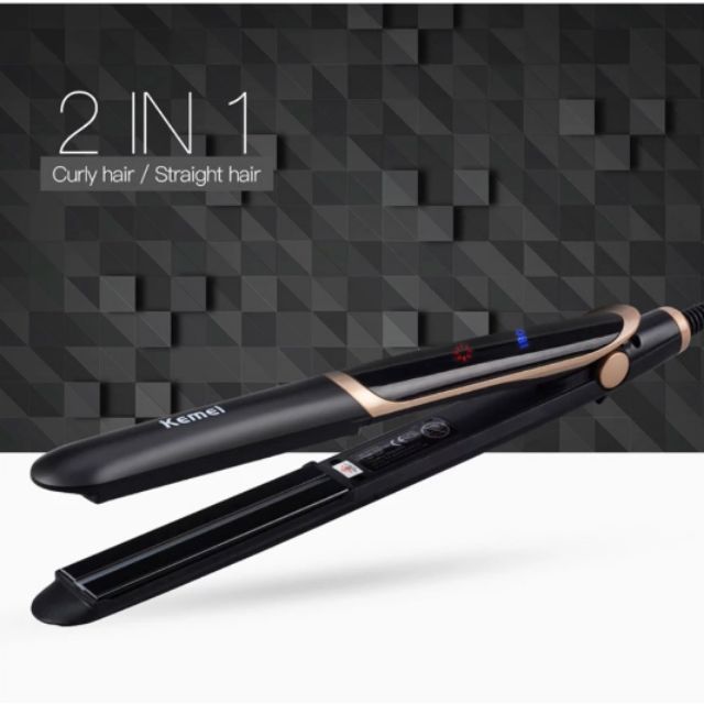 Kemei KM-2219 ที่หนีบผม เครื่องหนีบผม ทำผมตรงหรือเป็นลอน เครื่อง