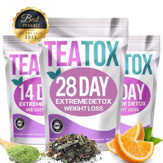 ล้างลำไส้เผาผลาญไขมัน 28 วันดีท็อกซ์ชุดชาสลิมมิ่งชาลดน้ำหนัก Teatox