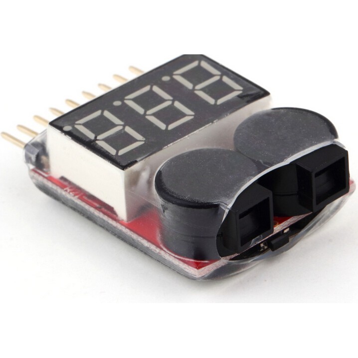 เครื่องวัดแรงดันไฟฟ้าแบตเตอรี่ Lipo buzzer Alarm