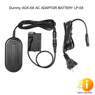 Dummy Battery ACK-E8 AC Adapter Battery LP-E8 for Canon 700D 650D 600D