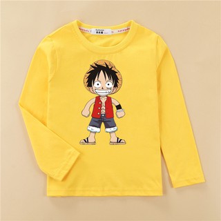 LUFFY [เสื้อยืดผ้าฝ้าย๑๐๐%] ลูฟี่ เสื้อสำหรับเด็กเสื้อผ้าเด็ก