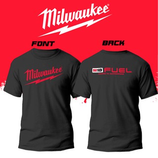 เสื้อยืด Milwaukee  m18 โพลีเฟลกลายหน้าหลัง