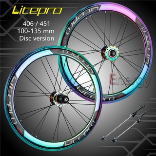 Litepro AERO ชุดล้อจักรยานแบบพับ 406/451 120 เสียง อุปกรณ์เสริม อะไหล่ล้อจักรยาน 4 ชิ้น