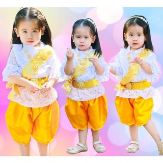 ชุดไทยประยุกต์ลูกไม้ร.5+โจงผ้าดิ้น