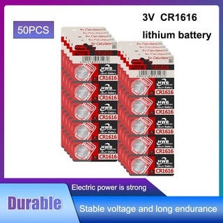 50PCS CR1616 Button Cell Coin Batteries For Eaxell 100% Original cr 1616 3V Lithium Battery DL1616 ECR1616 LM1616 For Wa