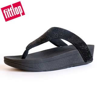 Fitflop รองเท้าลําลองสตรีสีดําชิมเมอร์คริสตัล