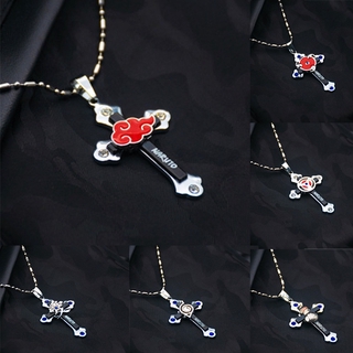 Anime Naruto Akatsuki Attack on Titan The Wings of Freedom Death Note L shaped Fairy Guild Necklace Pendant Peripheral Accessories Cross Necklace