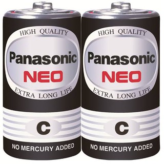 ของแท้ 100 % ถ่านไฟฉาย C (แพ็ค2ก้อน) Panasonic NEO R14NT/2SL C