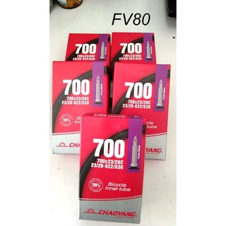 ยางใน  700c Chaoyang ยางในจักรยาน Chaoyang 700x23/28c FV80 อะไหล่จักรยาน