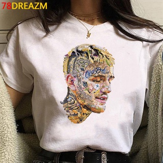 เสื้อยืดวินเทจเสื้อยืด พิมพ์ลายกราฟฟิค Lil Peep สไตล์วินเทจ ฮาราจูกุ สีขาว แฟชั่นฤดูร้อน สําหรับผู้ชายS-5XL