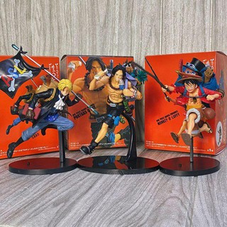 hot🔥 3 One Piece Figures, Cartoon Peripheral Cartoons, Running Luffy, Ace Sabo Doll Toy Decoration Figures