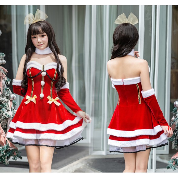 พร้อม​ส่ง ชุดคริสมาสผู้ใหญ่​ ชุด​แฟนซี​ ชุดแซนตี้คริสต์มาส​