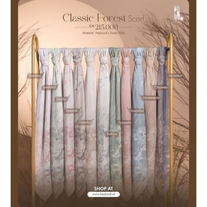 AMOUR SCARF, CLASSIC FOREST SCARF, LAFS SCARF, ESME SCARF, โดย HEYLOCAL.ID ท้องถิ่น.ID