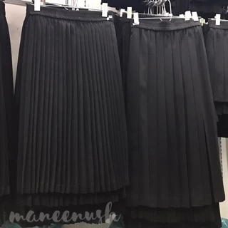 กระโปรงพลีทยาว 30"-38" Freesize(เอว23-30) / XL(เอว30-42) กระโปรงนักศึกษา