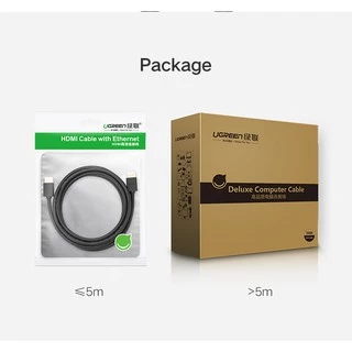 Ugreen สาย HDMI 4K HDMI 2.0 ตัวผู้ เป็น ตัวผู้ อะแดปเตอร์ HDMI ความเร็วสูง สําหรับ PC TV
