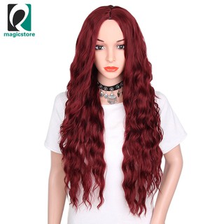 MS♂ Synthetic Long Wavy Loose Hair Wig Natural Long Curly Heat Resistant Fiber Wigs Hair A