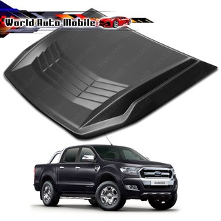 จมูกหลอก ใหญ่ จมูกรถ ช่องลมหน้า สกู๊ป scoop ช่องลมหลอก  Ford Ranger MC MK2 2015-on ดำด้าน จำนวน 1 ชิ้น