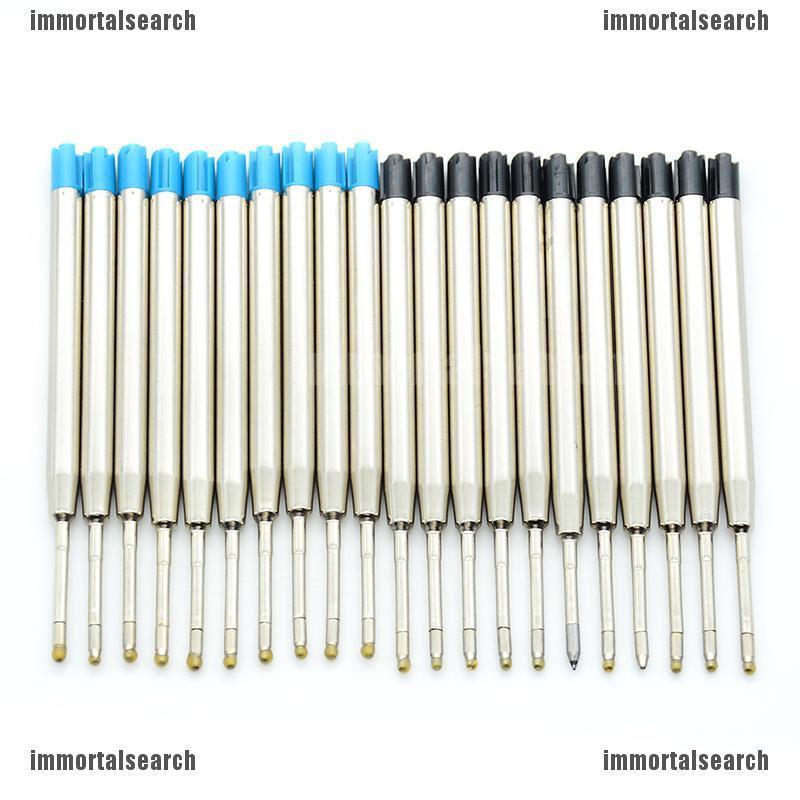 【ICE】 10 Pcs blue ink parker style standard 1.0mm ballpoint pen refills nib medium