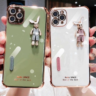 เคสไอโฟน IPhone Case 7 8 SE 7p 8p กระต่าย การชุบ X XS Xr XSMAX 11 11 Pro ป้องกันการตก 11 Pro Max เคสโทรศัพท์ซิลิโคน  Ytg7