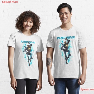 ราคาระเบิดSpeed man เอเพ็กซ์เลเจนส์ เสื้อapex legends Blue pathfinder apex the legend game art for gamer Essential T-Shi