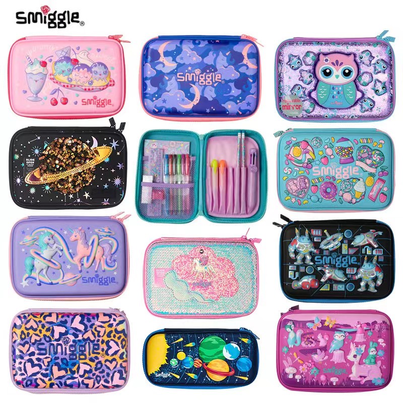 Smiggle กระเป๋าดินสอ กระเป๋าดินสอ แบบแข็ง Staionery