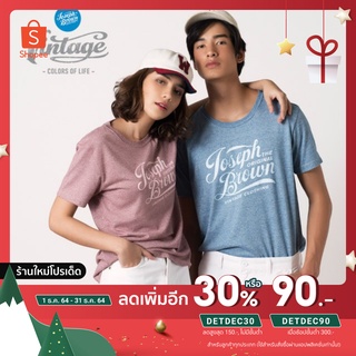 [ลด30%ใช้โค้ดDETDEC30] Joseph Brown เสื้อยืด วินเทจ ลายตัวหนังสือ Vintage 009