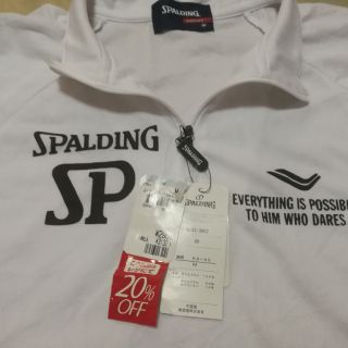 เสื้อกีฬา spalding ของใหม่สีขาว คอปก sizeM