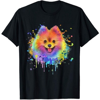 เสื้อยืดสีขาว - ของขวัญที่ดีที่สุดสาดศิลปะปอมเมอเรเนียนน่ารัก Doggie ของขวัญผู้ชายคนรักสุนัขเสื้อยืด