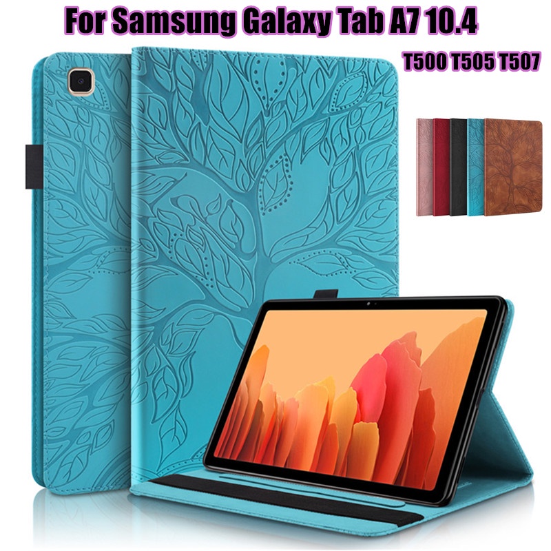 3D Tree Emboss สําหรับ Samsung Galaxy Tab A7 10.4 กรณี 2020 SM-T500 SM-T505 ฝาครอบแท็บเล็ต Funda สํา
