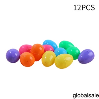 12Pcs Easter Eggs Plastic Fake Eggshell DIY Simulation Party Decoration Toys Children Gift