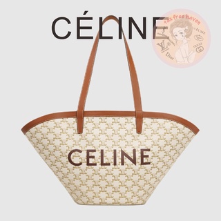 ราคาต่ำสุดของ Shopee 🔥ของแท้ 100% 🎁Celine แบรนด์ใหม่ COUFFIN กระเป๋าถือพิมพ์โลโก้ขนาดกลาง