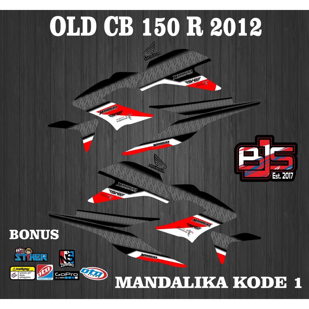สติ๊กเกอร์ Striping CB 150 r CB 150 r 2012 mandalika motif ครั้งแรก