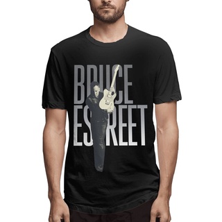 ผ้าฝ้ายแท้ คอลูกเรือเสื้อยืด พิมพ์ลาย Bruce Springsteen E Street American Rock The Boss สวมใส่สบาย สําหรับผู้ชายS,4XL