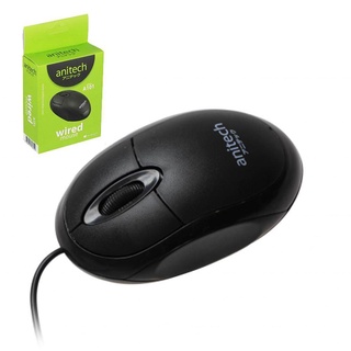 ANITECH เมาส์มีสาย A101 Gray Wired mouse Special For office and home use FAST MOVE | ไทยมาร์ท THAIMART VSTECS