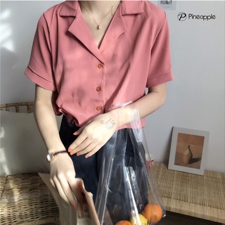 เสื้อชีฟองแขนสั้น เสื้อเชิ้ตผู้หญิง เสื้อเชิ้ตแขนสั้น Short sleeve chiffon shirt 2333