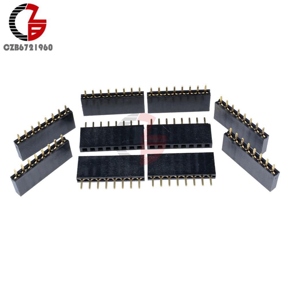 10 2 . 54 มม. Single Row 8 Pin Pcb อุปกรณ์ซ็อกเก็ตเชื่อมต่อ Female Header