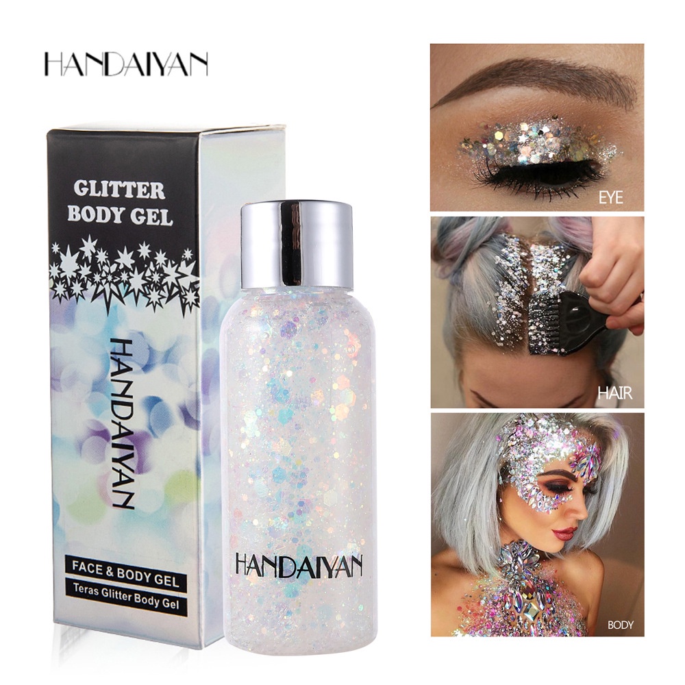 Handaiyan Glitter Eyeshadow , Stage Performance Nightclub Makeup, Glitter Body GEL Foundation
